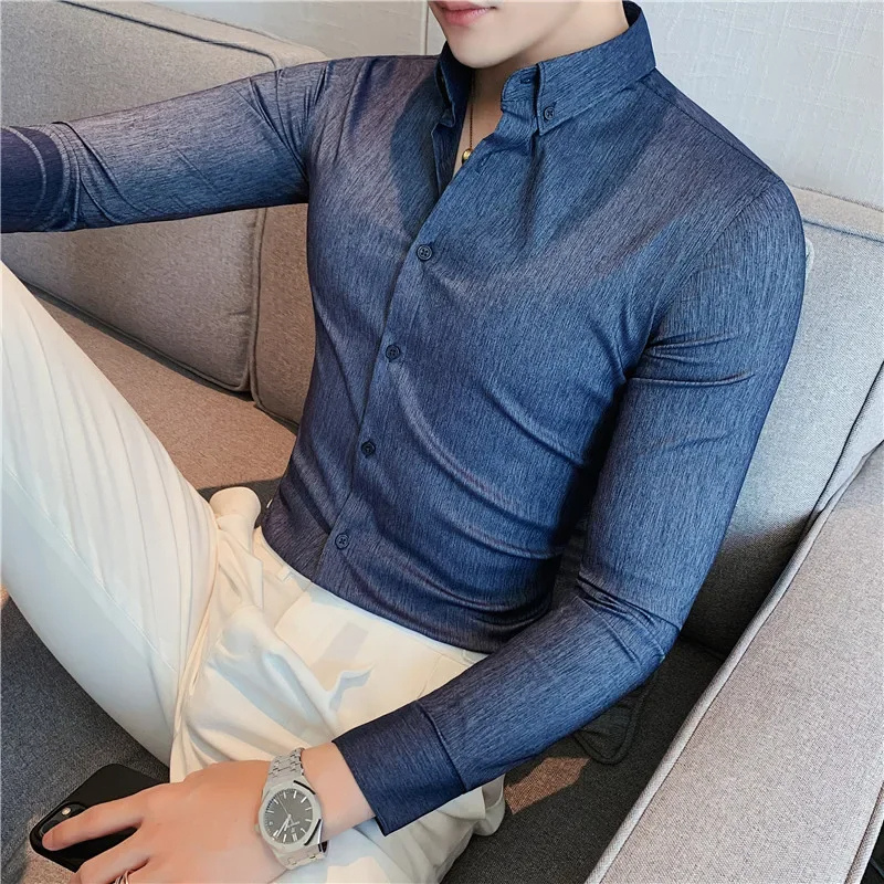Classic Fit Mens Casual Long Sleeve Shirt - OutfitLondon