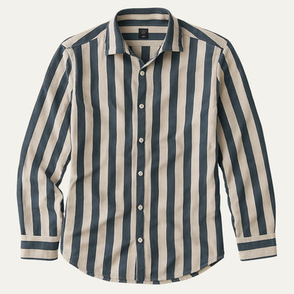Classic Men's Striped Cotton Shirt
