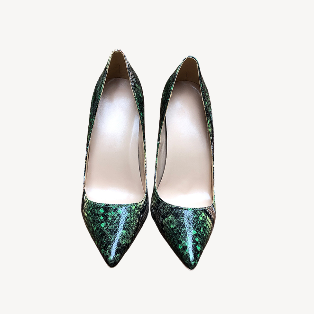Comfortable Snake Print High Heels for Women