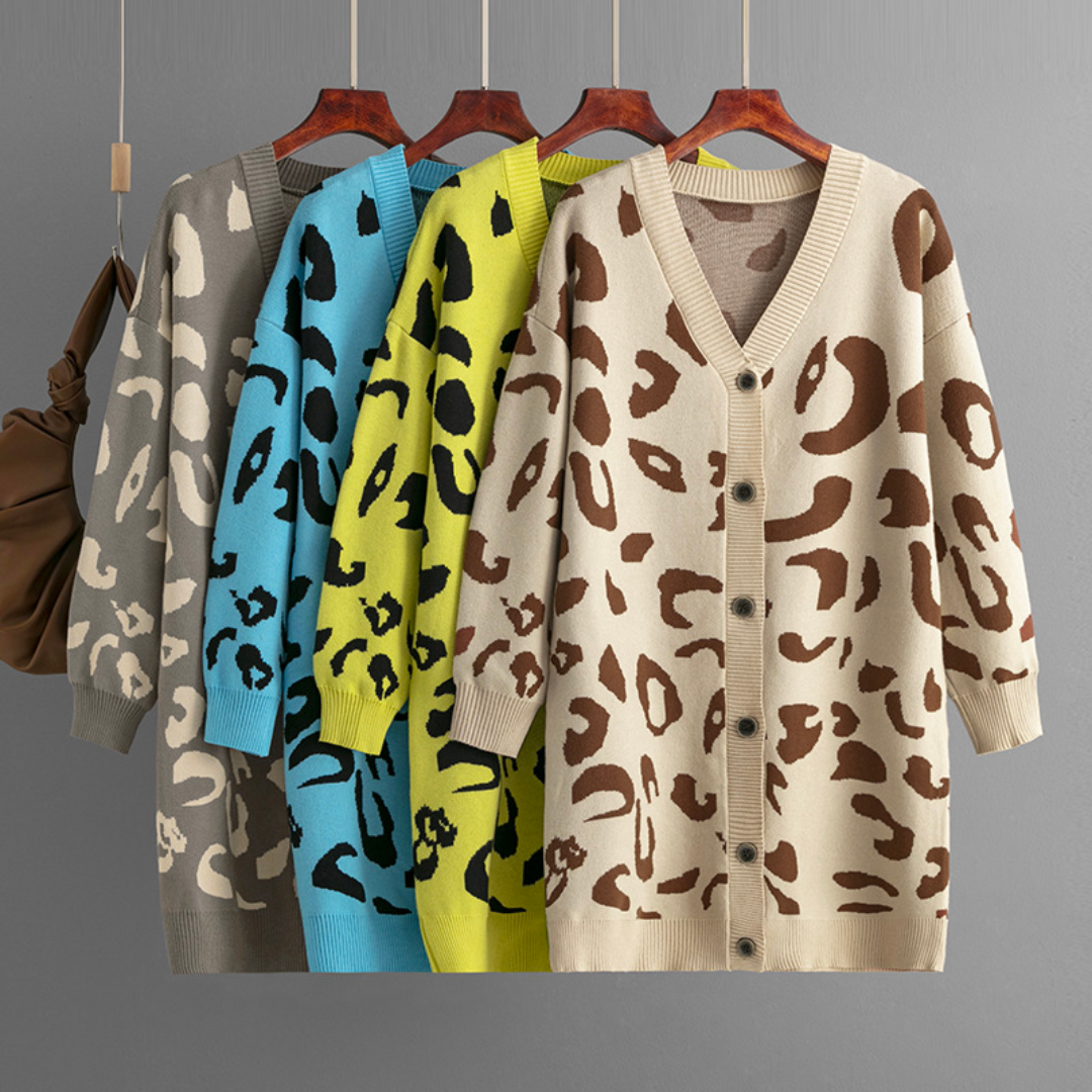Cozy Animal Print Women's Cardigan - OutfitLondon