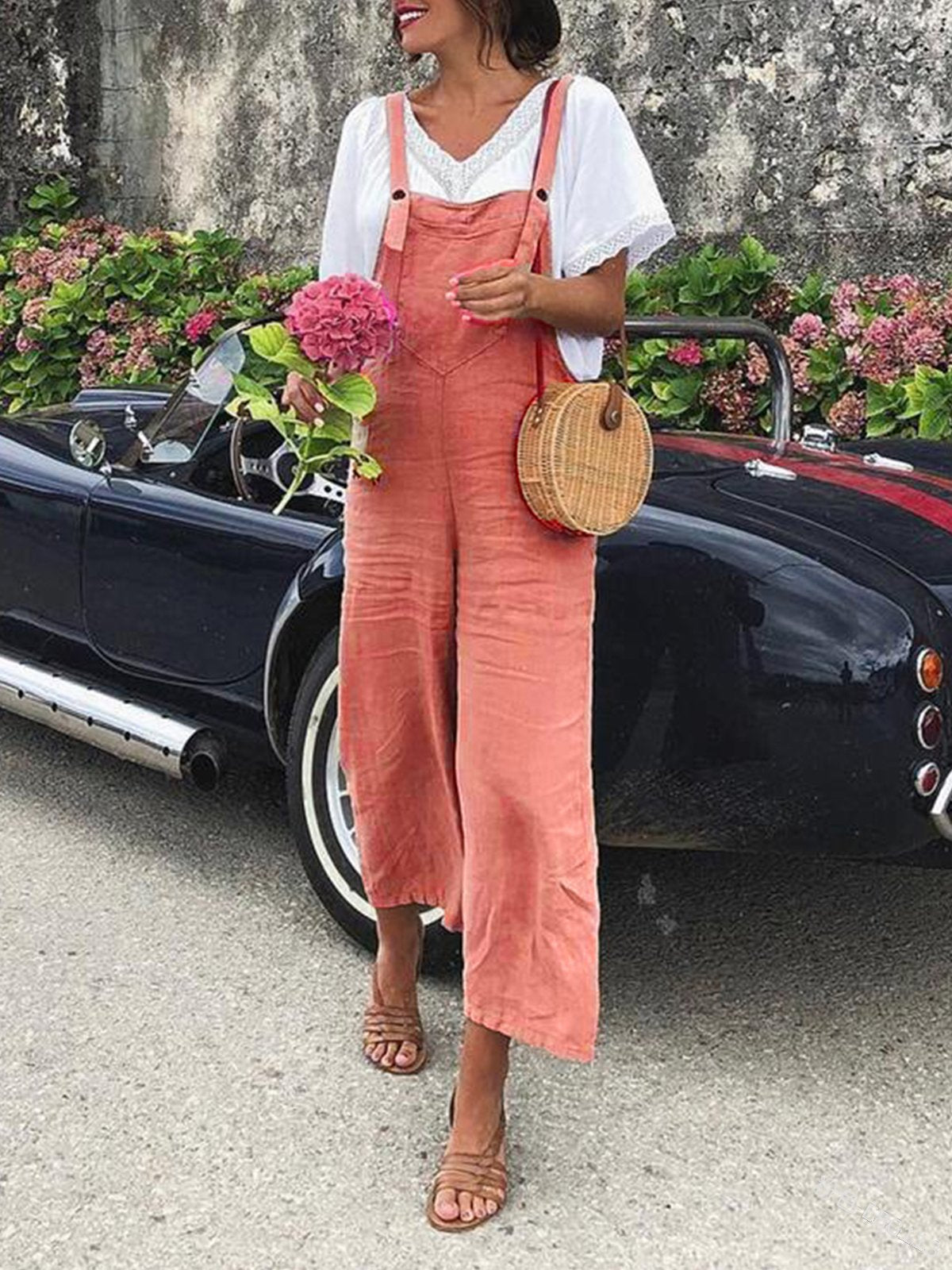 Relaxed Fit Blue Jean Jumpsuit for Ladies