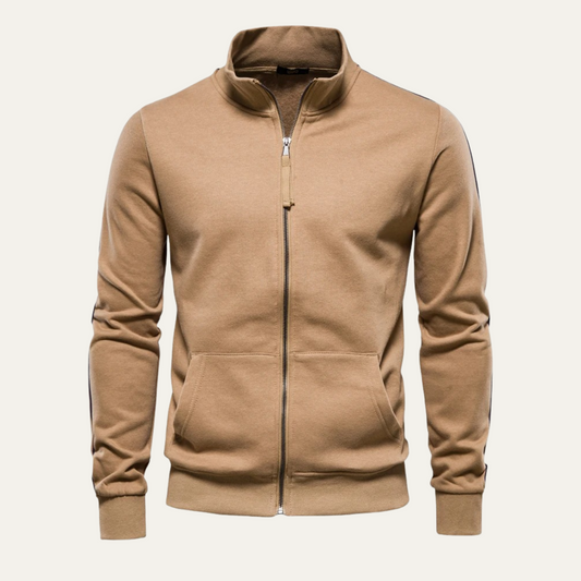 Men's Sporty Full Zip Athletic Jacket - OutfitLondon