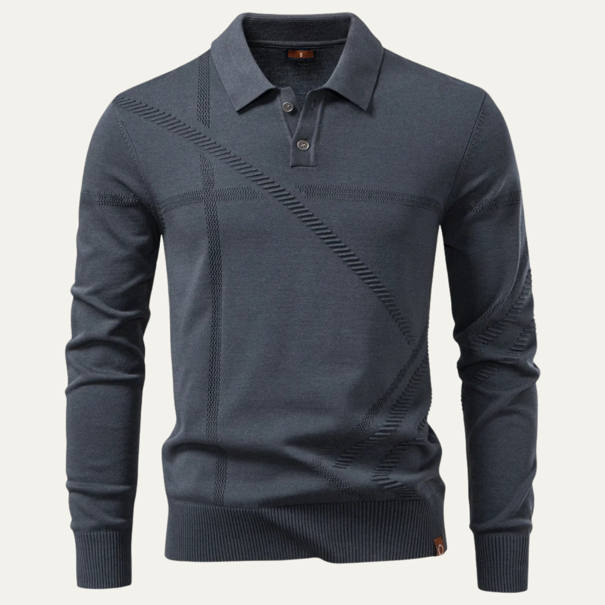 Slim Fit Men's Breathable Knit Polo Sweater