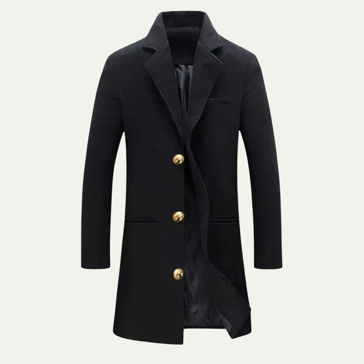 Classic Men's Warm Wool Winter Coat - OutfitLondon