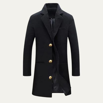 Classic Men's Warm Wool Winter Coat - OutfitLondon