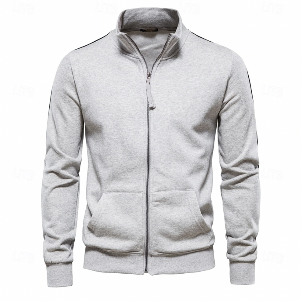 Men's Sporty Striped Athletic Jacket