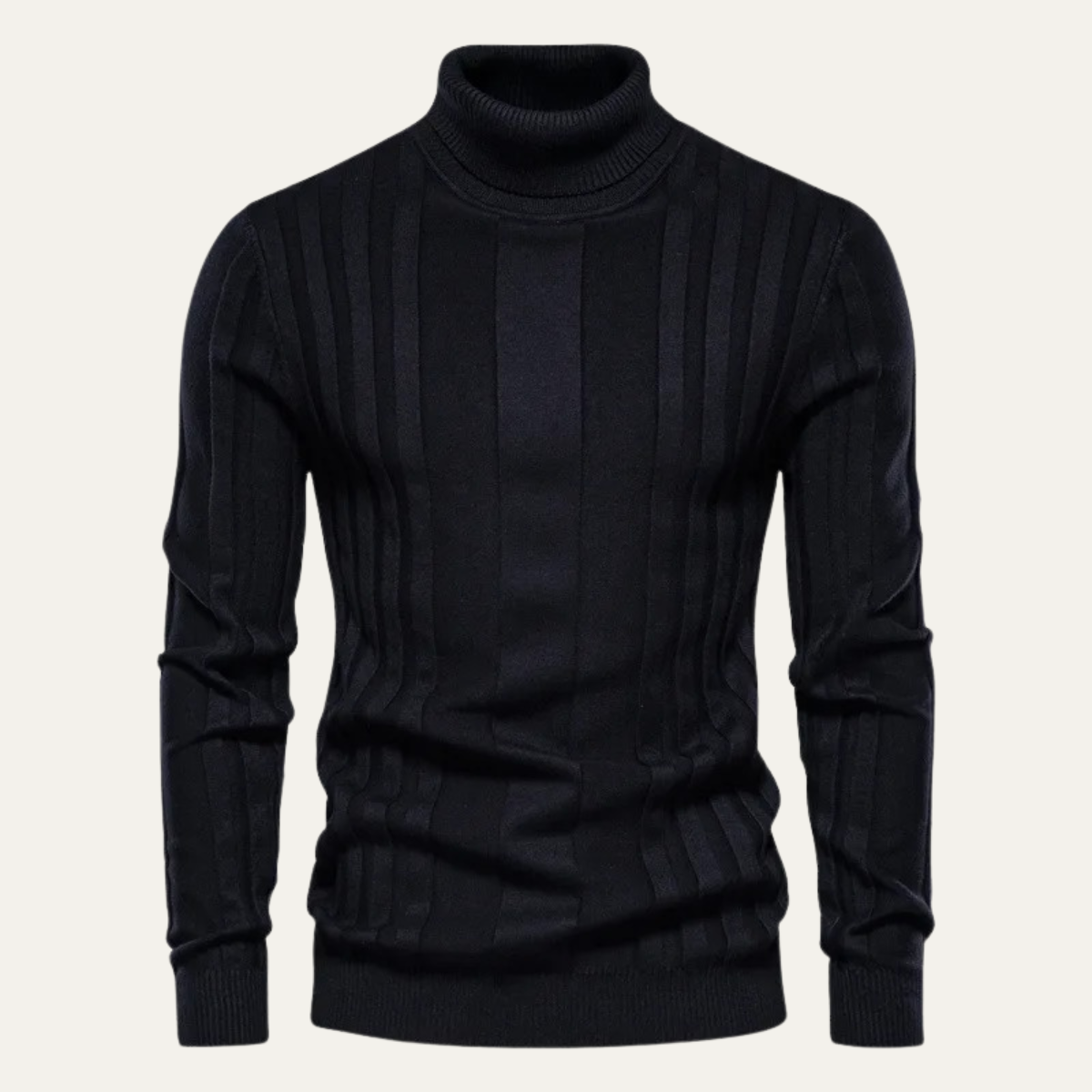 Classic Men's Fitted Knit Turtleneck Sweater - OutfitLondon