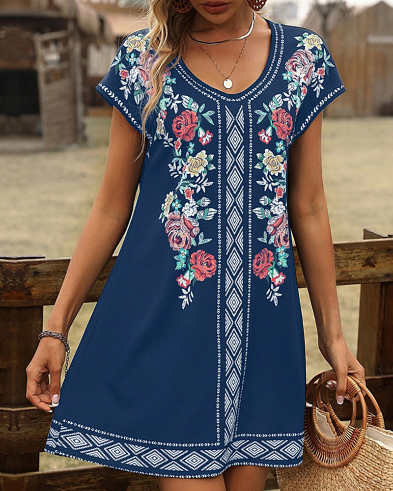 Bright Casual Summer Dress for Ladies