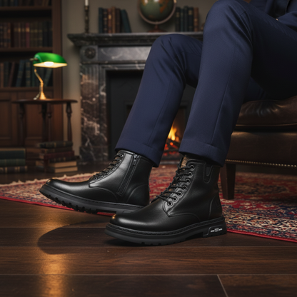 Stylish Men's Waterproof Leather Ankle Boots