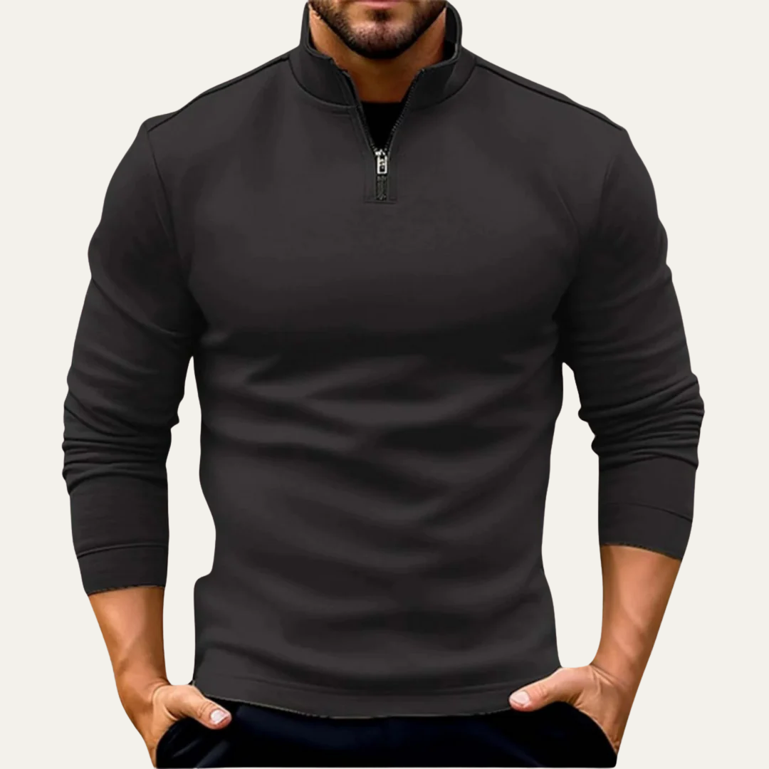 Slim Fit Men's Quarter Zip Sweater