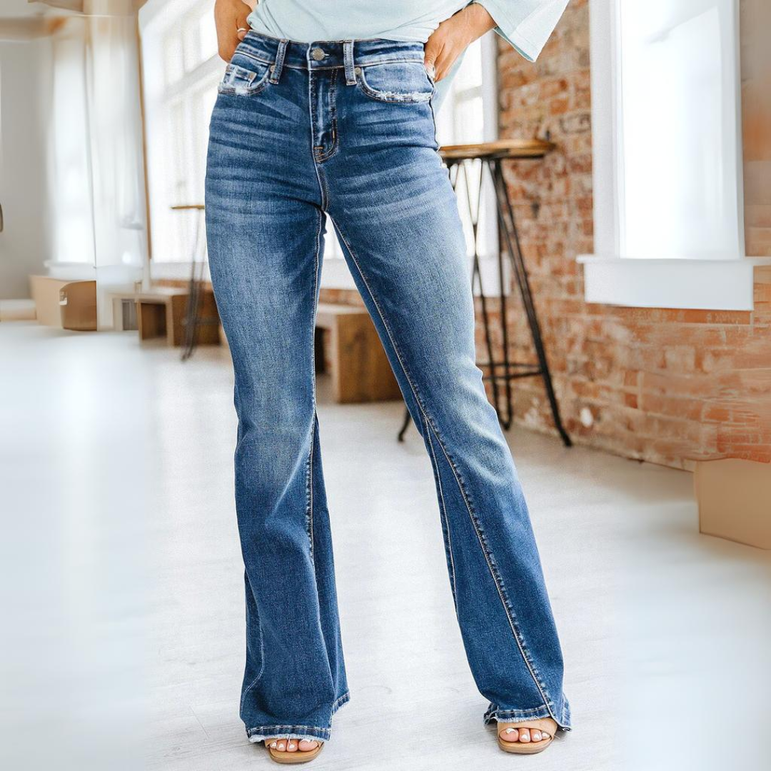 Relaxed Fit High Waist Women's Wide Leg Jeans - OutfitLondon