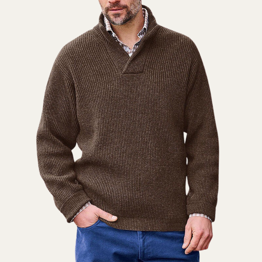 Thick Warm Crew Neck Men's Sweater - OutfitLondon