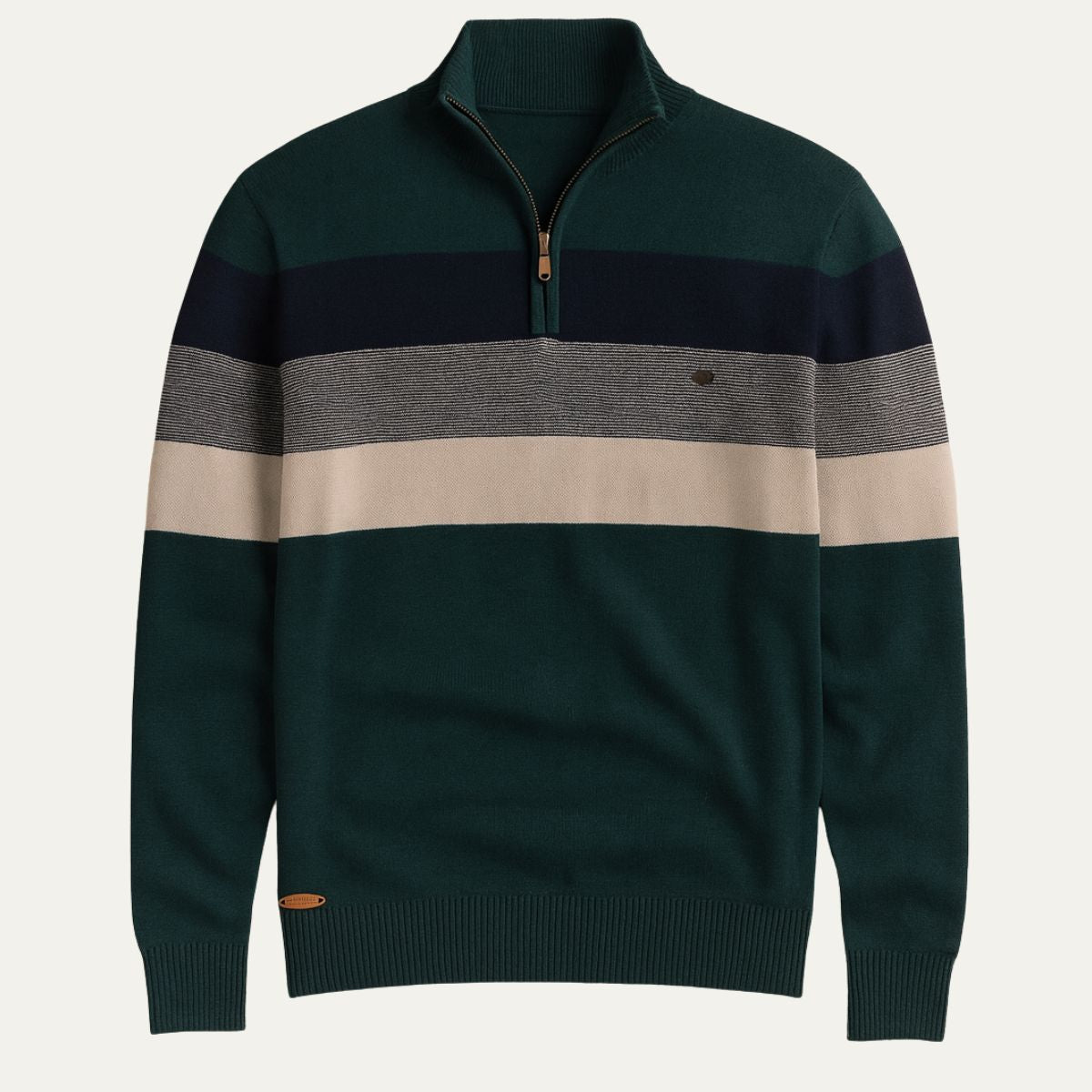 Men's Classic Crew Neck Stripe Sweater