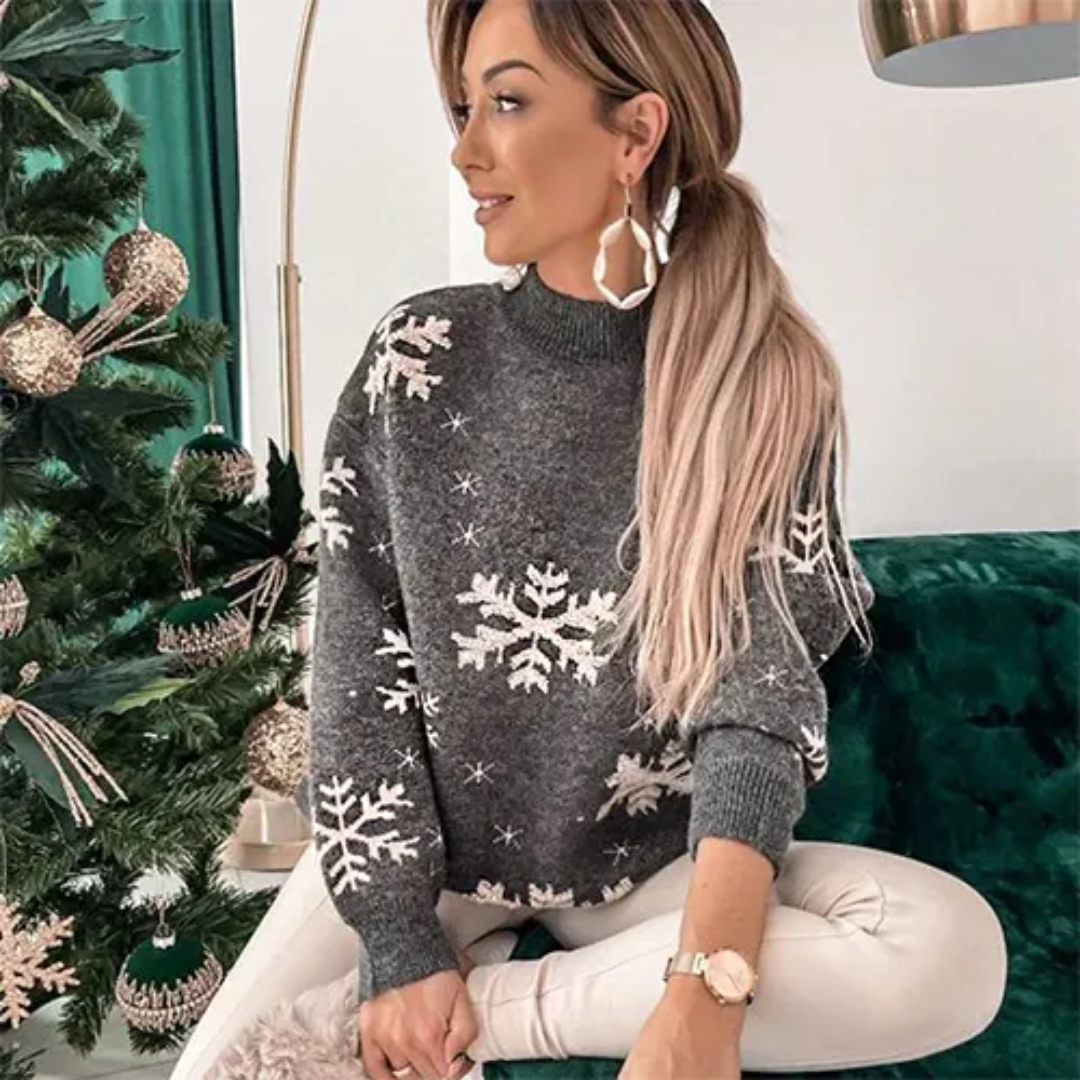 Festive Ladies Holiday Crew Sweater - OutfitLondon