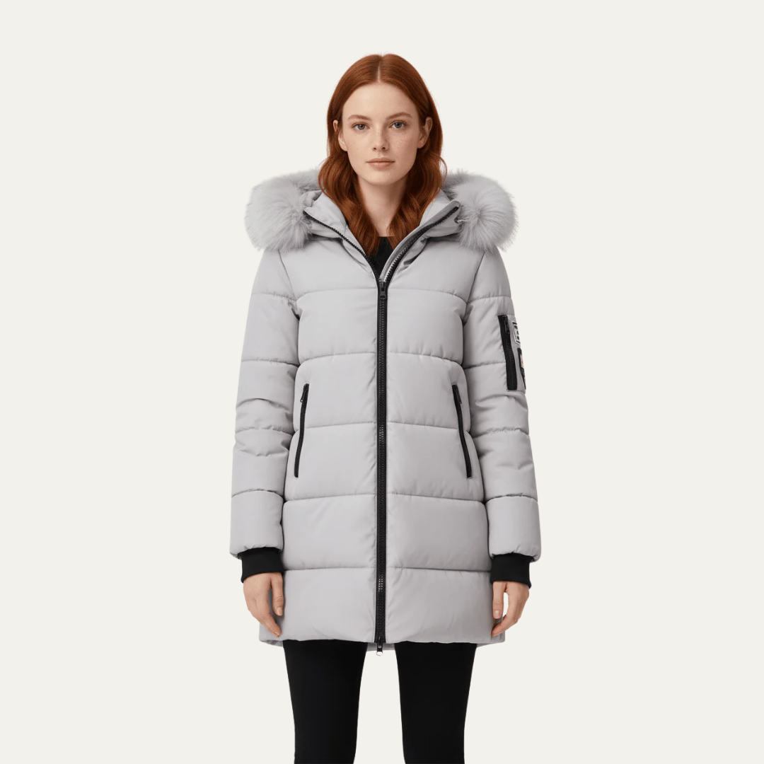 Warm Waterproof Women's Puffer Jacket - OutfitLondon