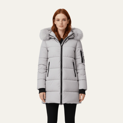 Warm Waterproof Women's Puffer Jacket - OutfitLondon