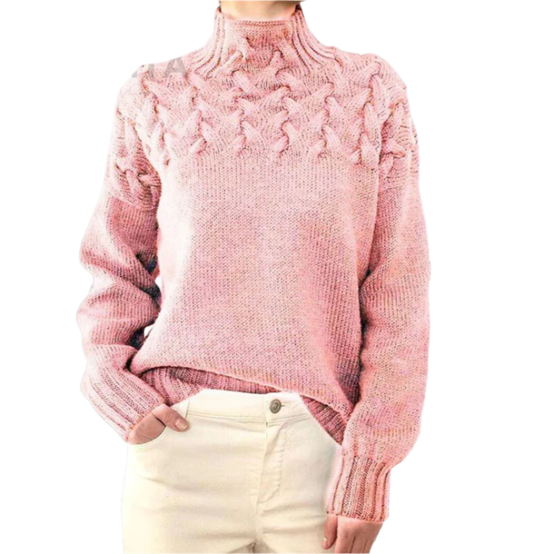 Cozy Ladies Crew Neck Winter Sweater