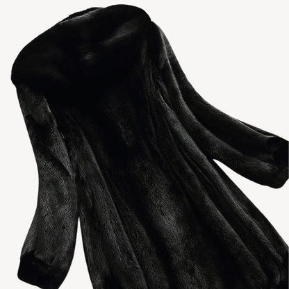 Ladies Warm Faux Fur Parka Coat Long Sleeve