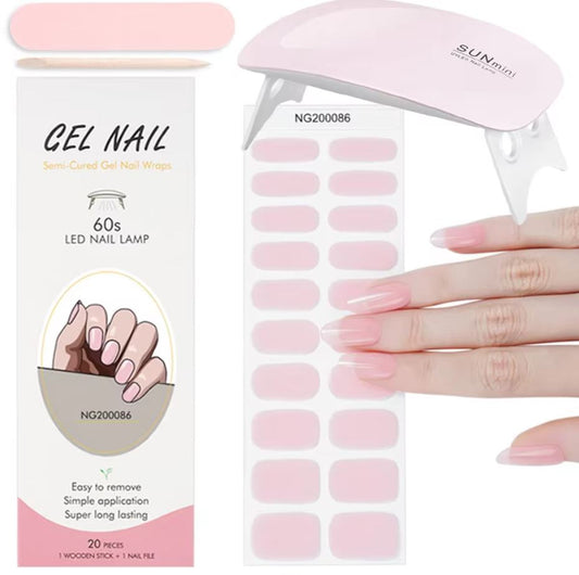 Nail Art Sticker Kit with LED Light - OutfitLondon