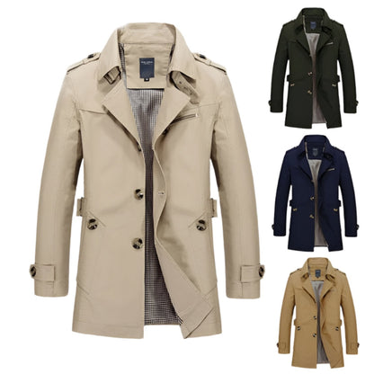 Waterproof Mens Black Trench Coat - OutfitLondon
