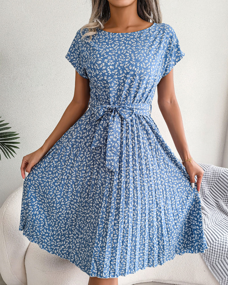 Casual Summer Dress for Women with Belted Waist