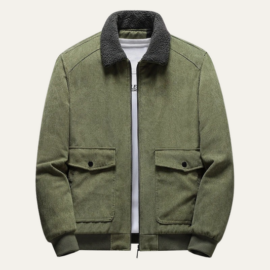 Warm Men's Fleece Lined Wool Coat - OutfitLondon