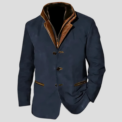 Classic Contrast Collar Mens Jacket - OutfitLondon
