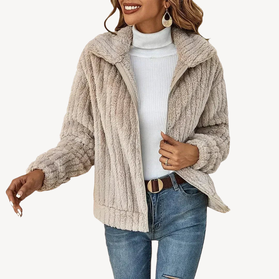 Soft Women's Fleece Zip Up Sweater