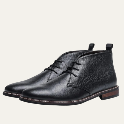 Simple Brown Leather Chukka Boots