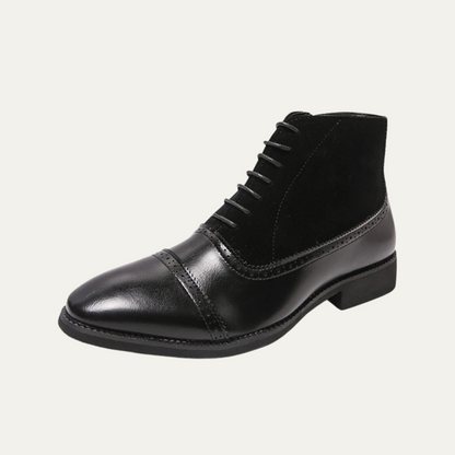 Traditional Leather Men's Oxford Boots - OutfitLondon