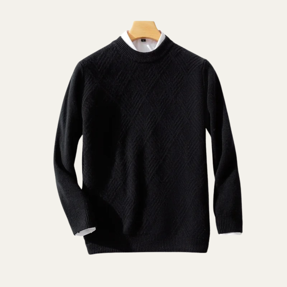 Cozy Men's Thick Cable Knit Wool Sweater