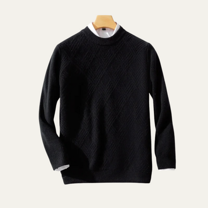 Cozy Men's Thick Cable Knit Wool Sweater