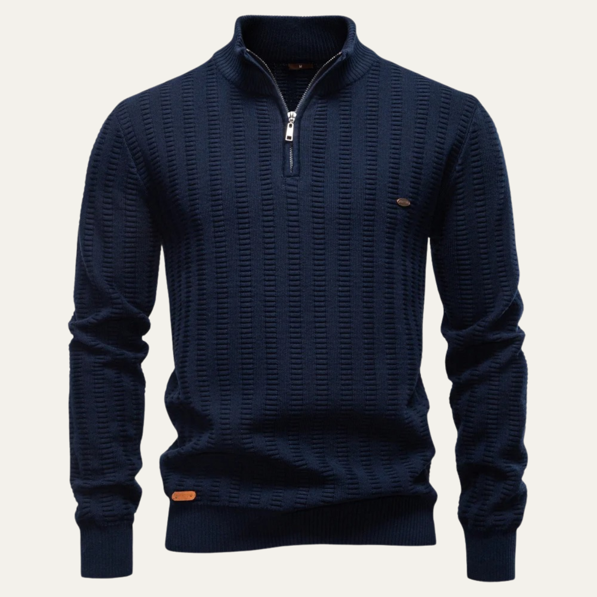 Warm Men's Half Zip Knitted Sweater