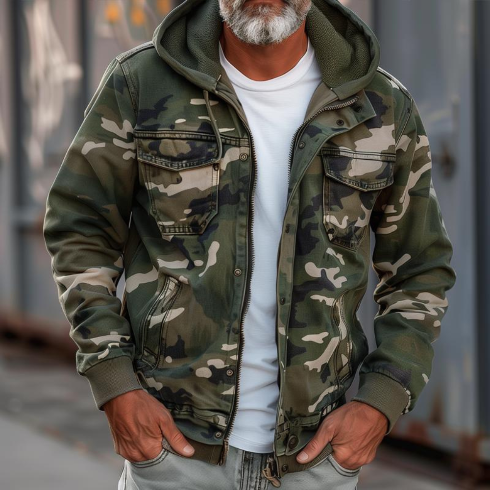 Insulated Camouflage Winter Coat - OutfitLondon