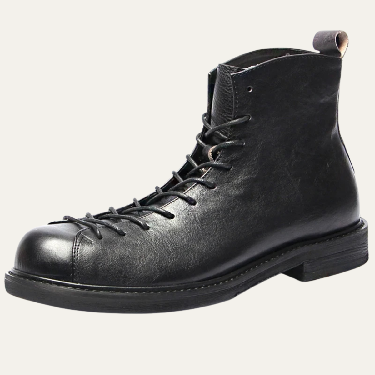 Rugged Men's Hiking Brown Leather Lace Boots - OutfitLondon