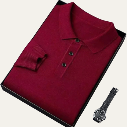 Luxury Soft Knit Polo Shirt for Men
