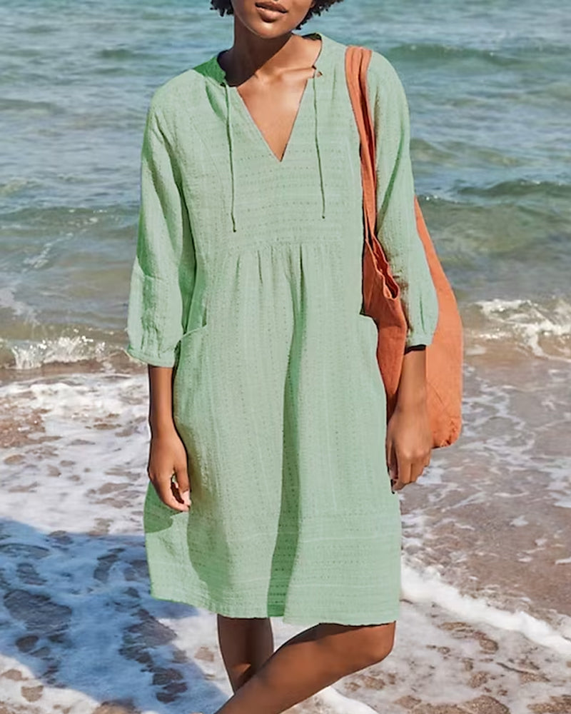 Women's Breathable Summer Dress with Pockets