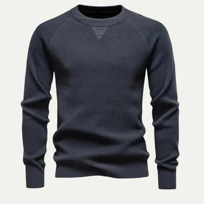 Relaxed Fit Men's Lightweight Crew Neck Sweater - OutfitLondon