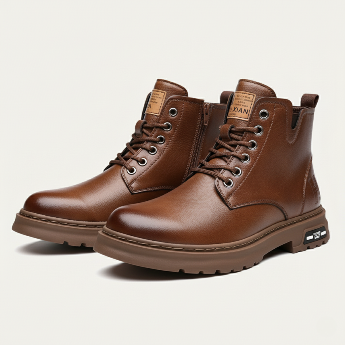 Stylish Men's Waterproof Leather Ankle Boots