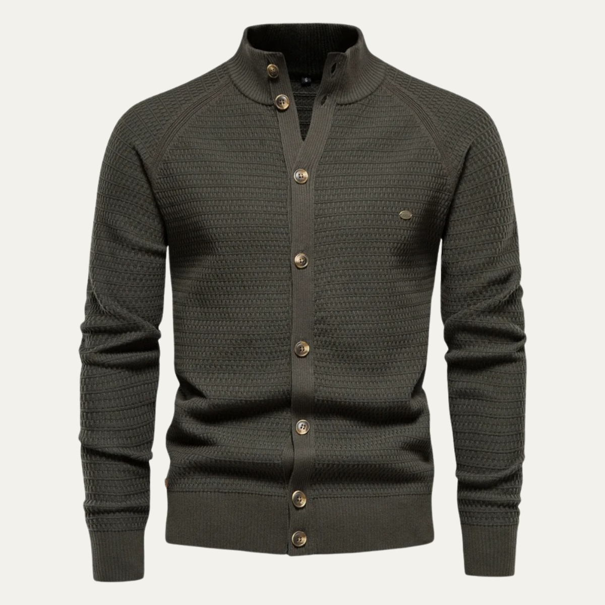 Relaxed Fit Mens Knit Button Cardigan - OutfitLondon