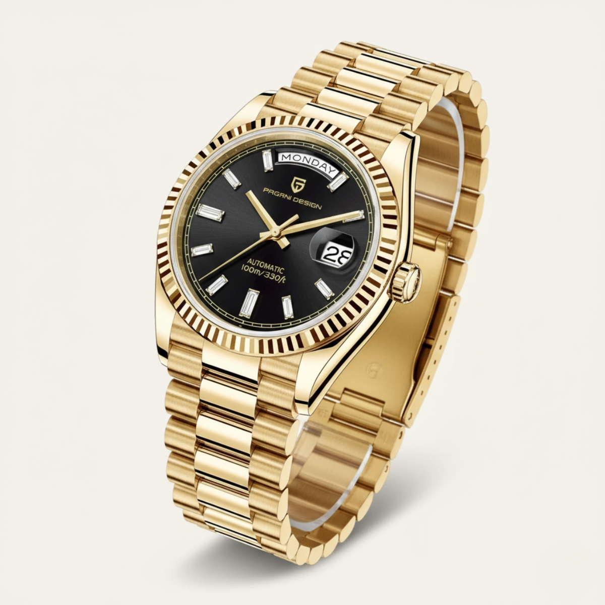 Men's Luxury Quartz Watch with Silver Strap - OutfitLondon