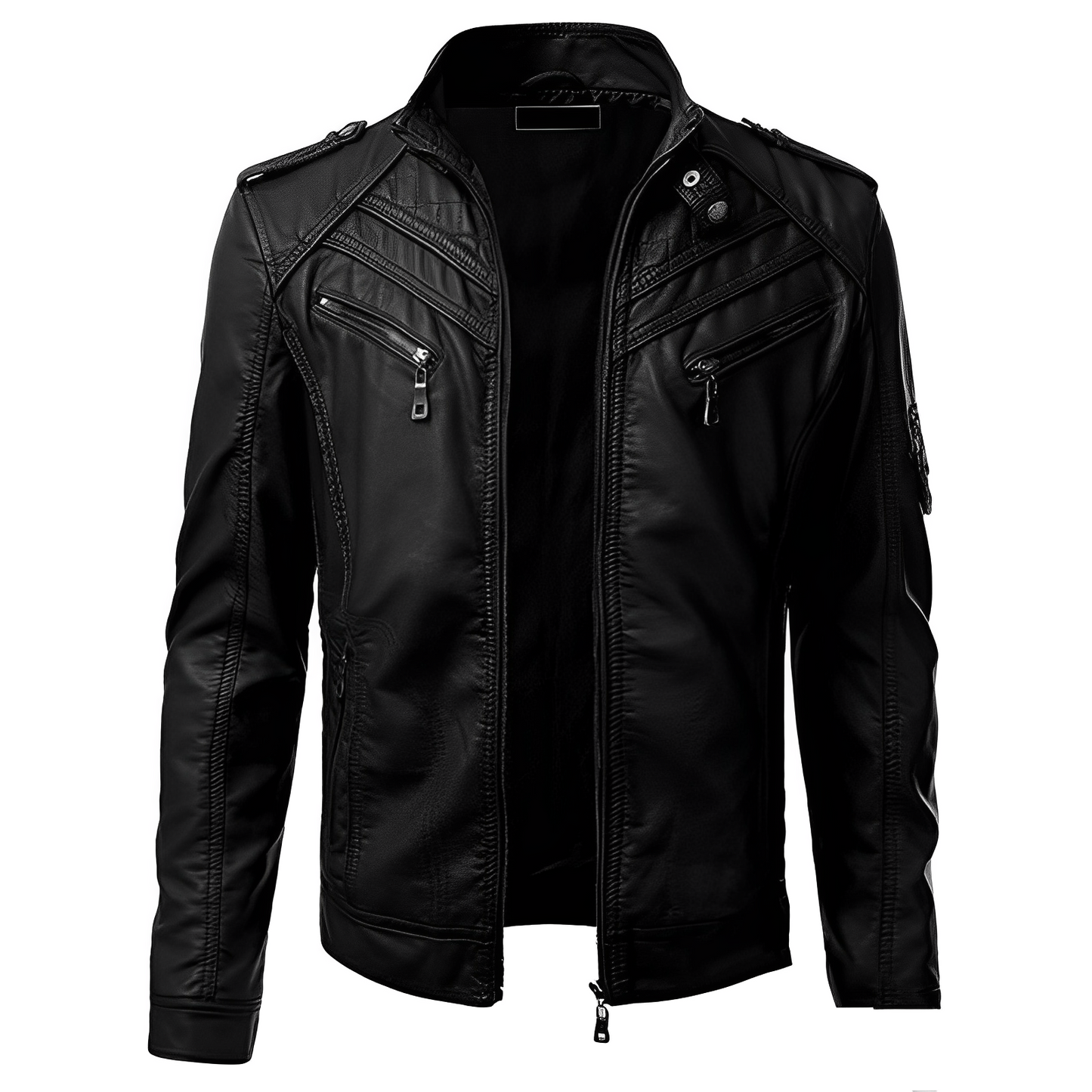 Vintage Style Leather Biker Jacket for Men - OutfitLondon