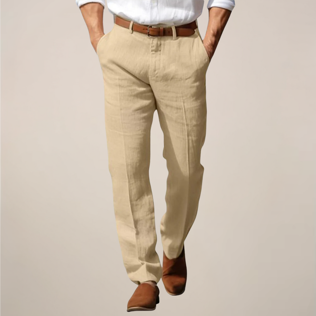 Comfortable Slim Fit Summer Trousers - OutfitLondon