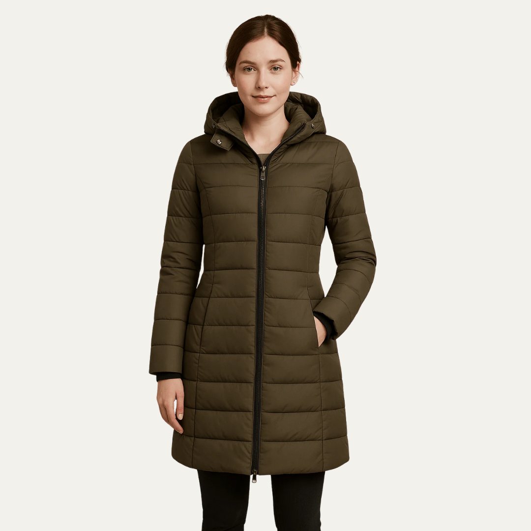 Warm Women's Oversized Hooded Down Coat - OutfitLondon