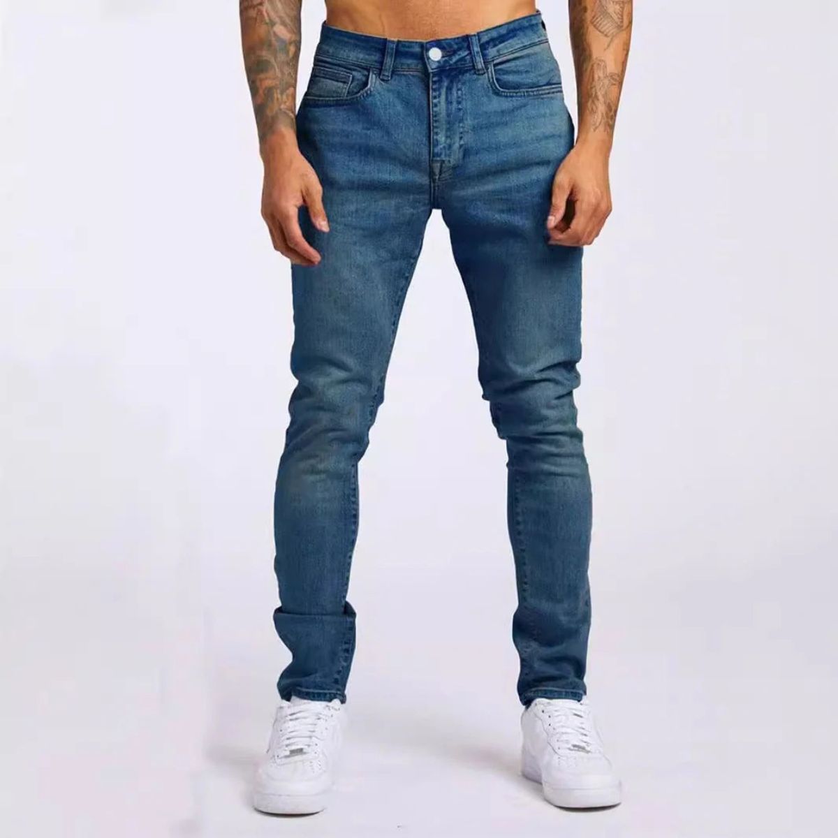 Slim Fit Vintage Straight Leg Jeans
