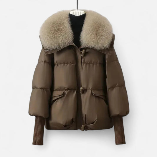 Plush Faux Fur Parka Coat - Cozy and Chic - OutfitLondon