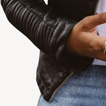 Women's Classic Brown Moto Jacket