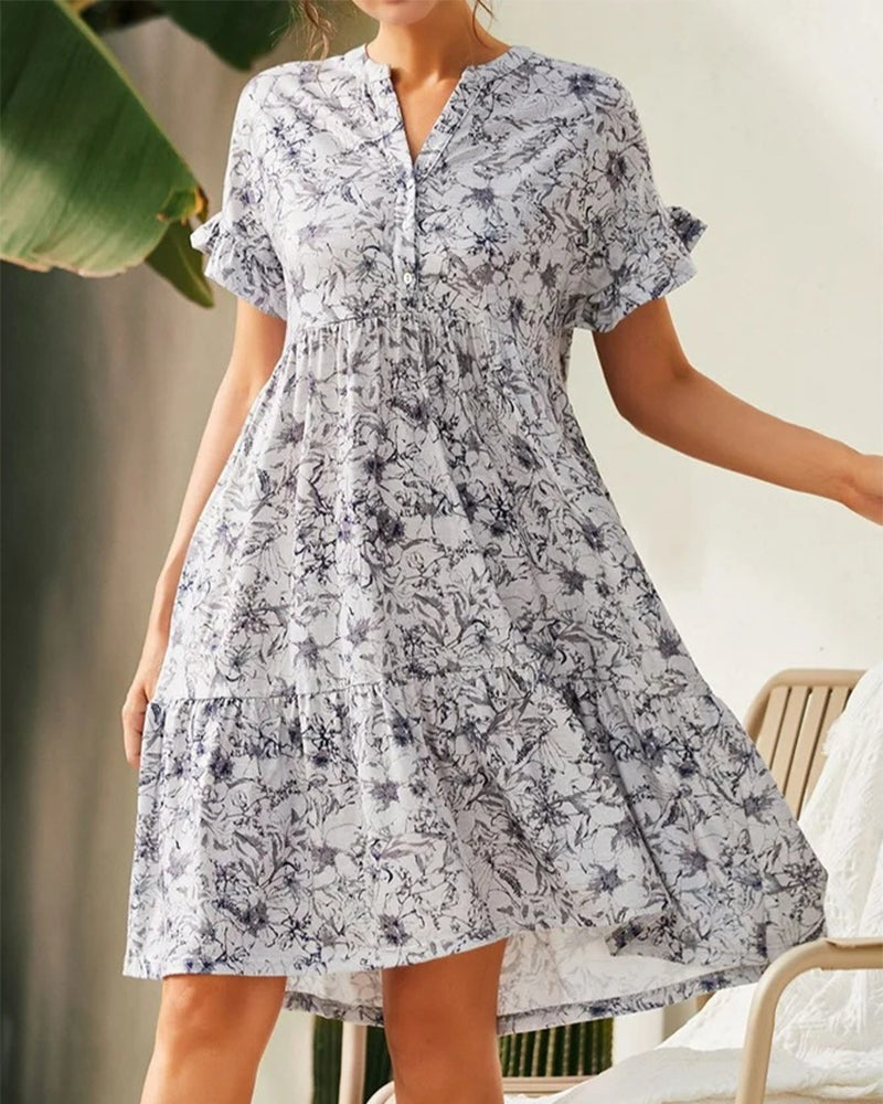 Pretty Summer Floral Dress for Women - OutfitLondon