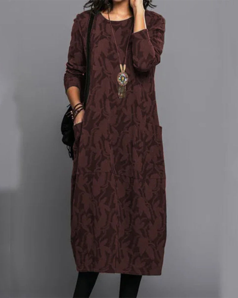 Comfortable Mid Length Ladies Dress