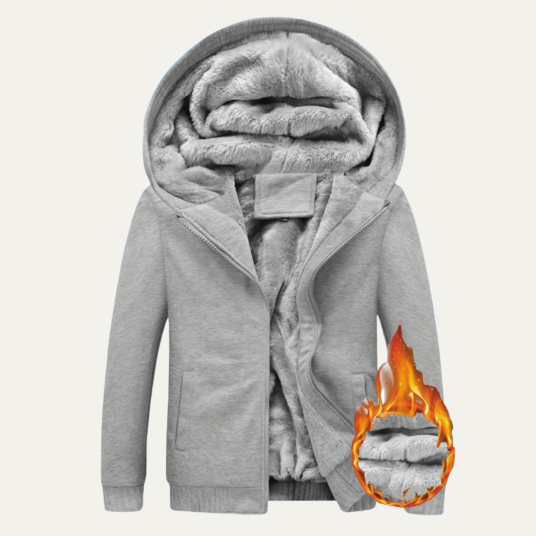 Warm Waterproof Fleece Lined Mens Hoodie Jacket - OutfitLondon